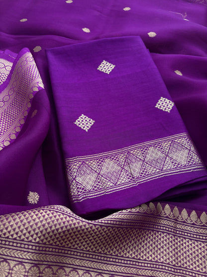 Purple Chiniya kora suit set