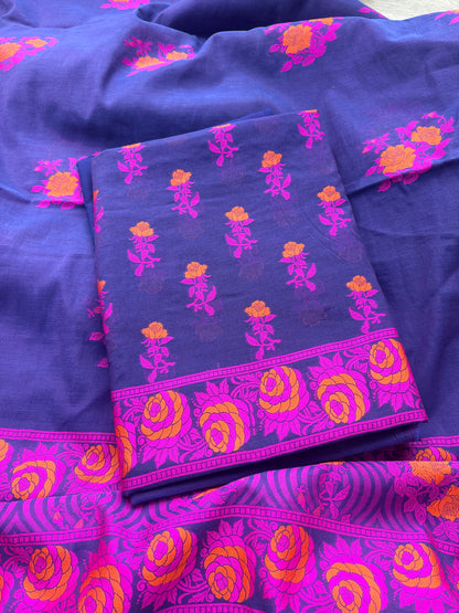 Purple meenadar Chanderi suit set( cc-10)