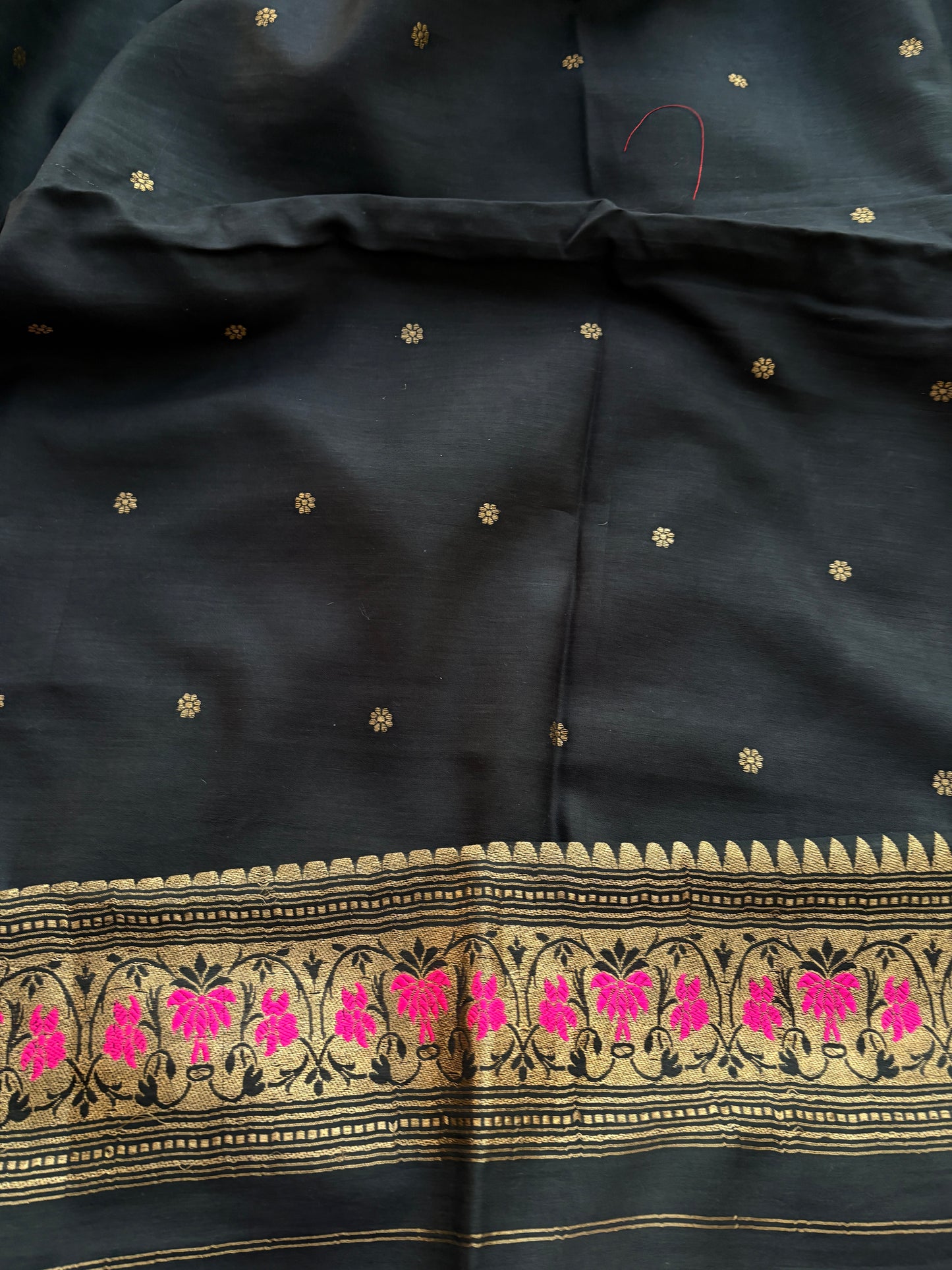 Black Chiniya silk chand tara suit set