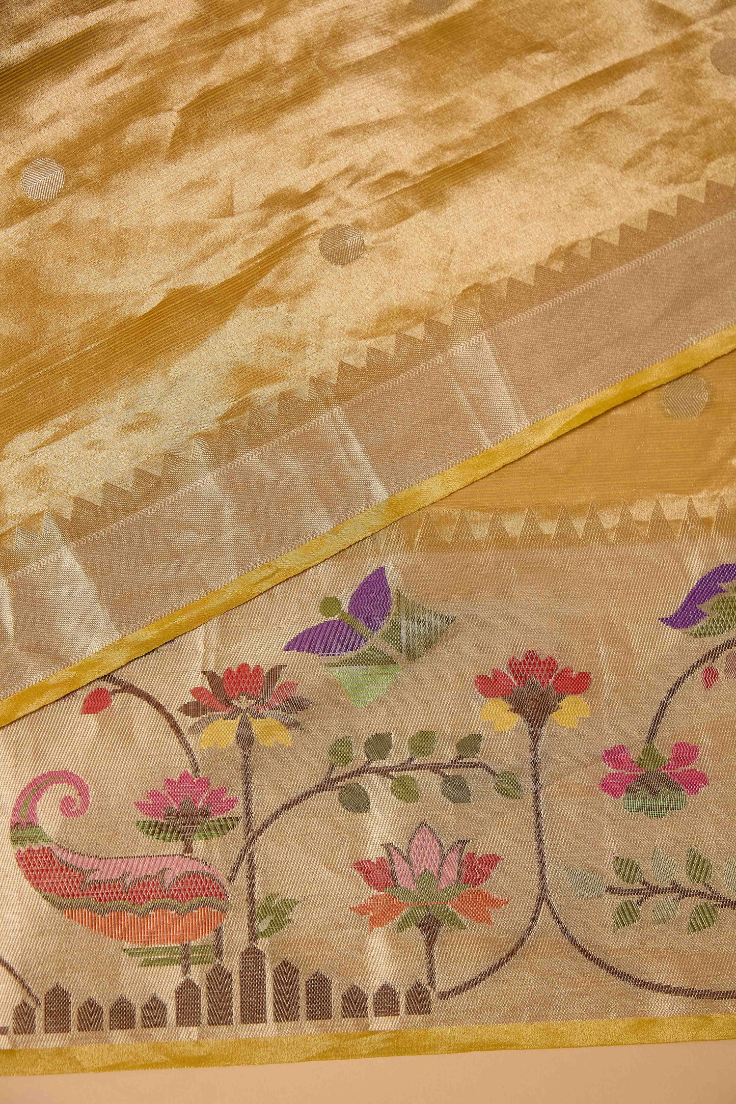 Yellow Kota Tissue Meenadar Saree