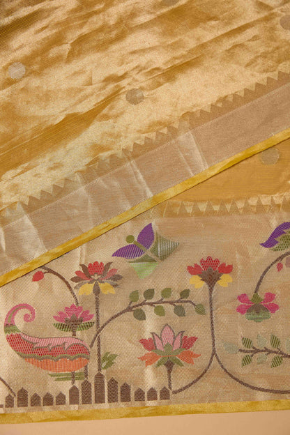 Yellow Kota Tissue Meenadar Saree
