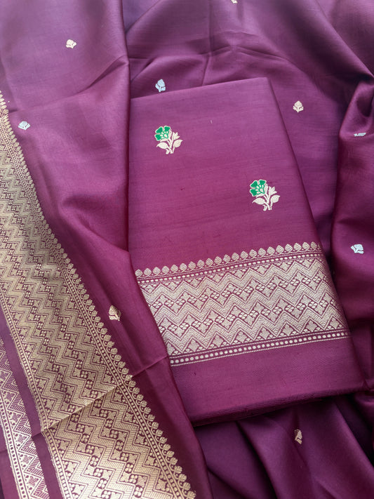 Wine katan by katan silk suit set