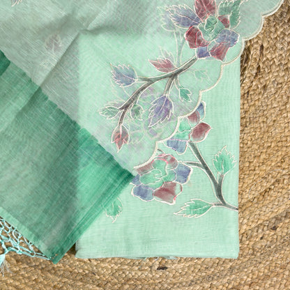 Blue linen cotton suit set