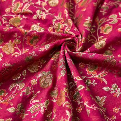 Pink chanderi jaal 3 piece suit