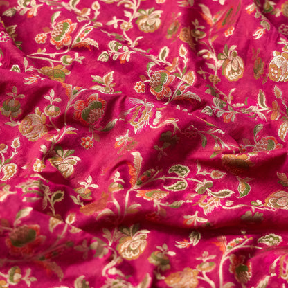 Pink chanderi jaal 3 piece suit
