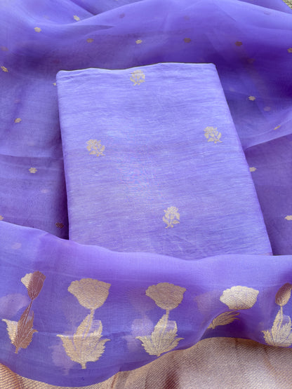 Lavender linen silk suit set