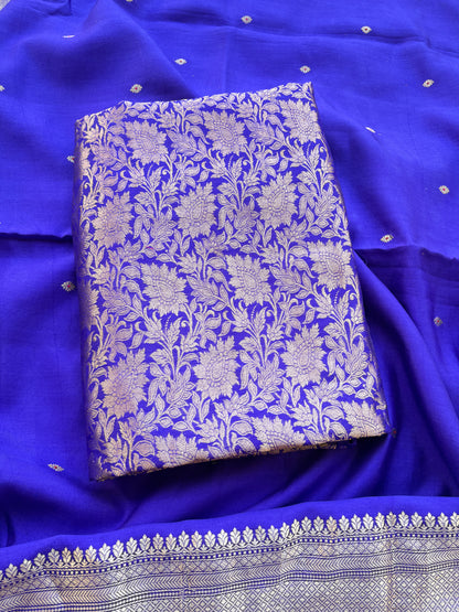 Purple mango silk kadhwa suit set