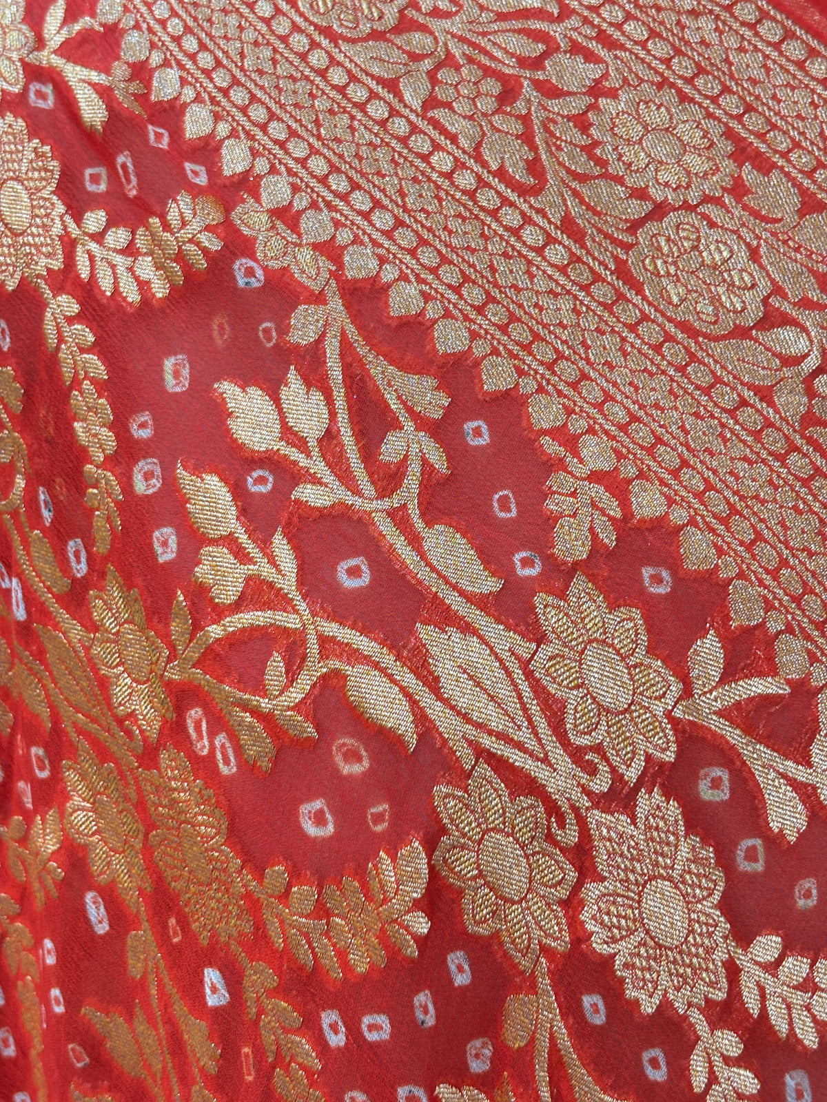 Orange Khaddi georgette dupatta