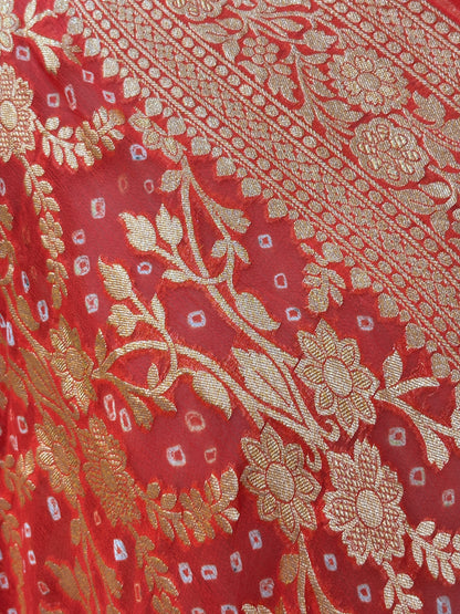 Orange Khaddi georgette dupatta
