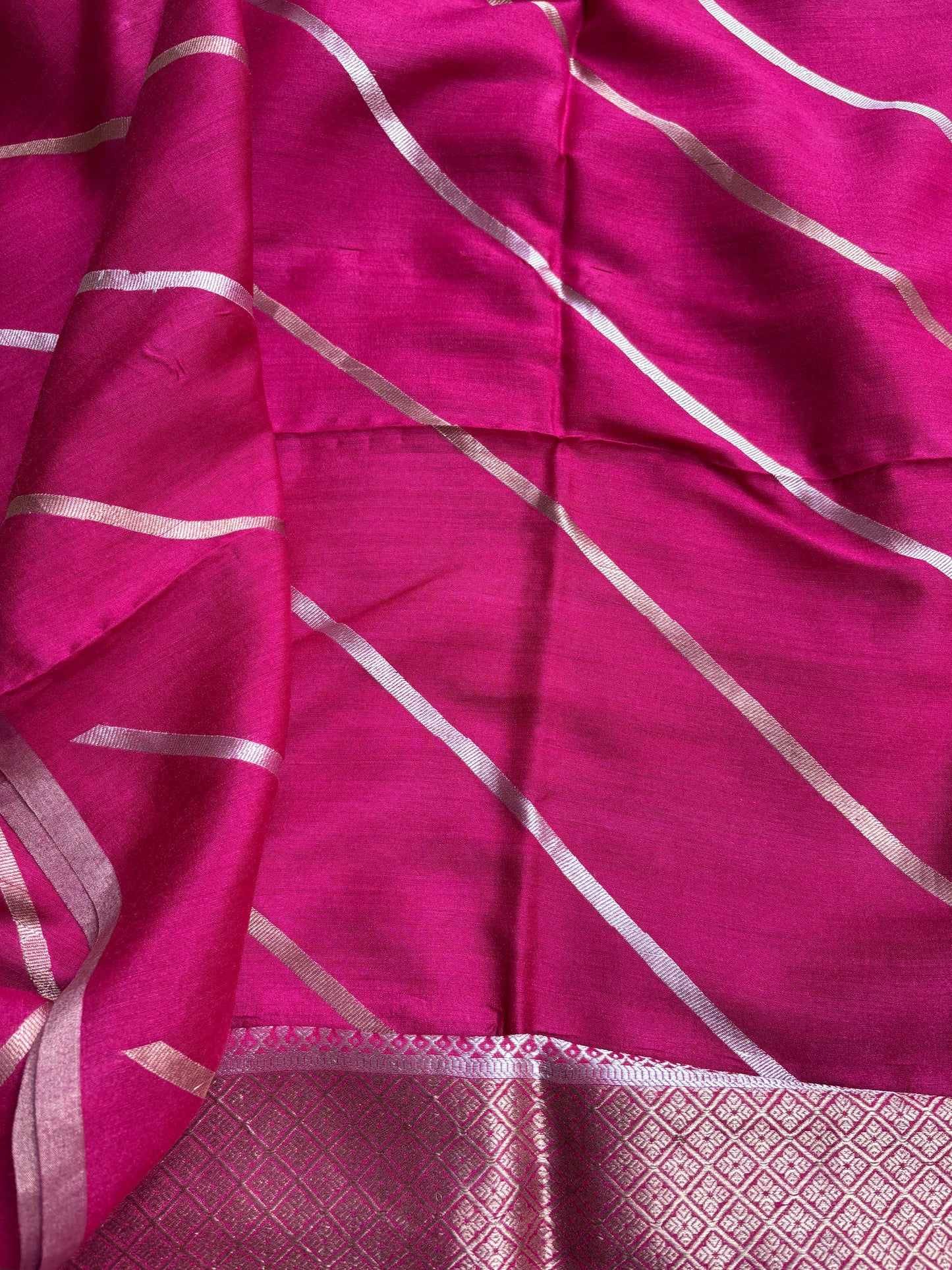 Pink moonga silk suit set
