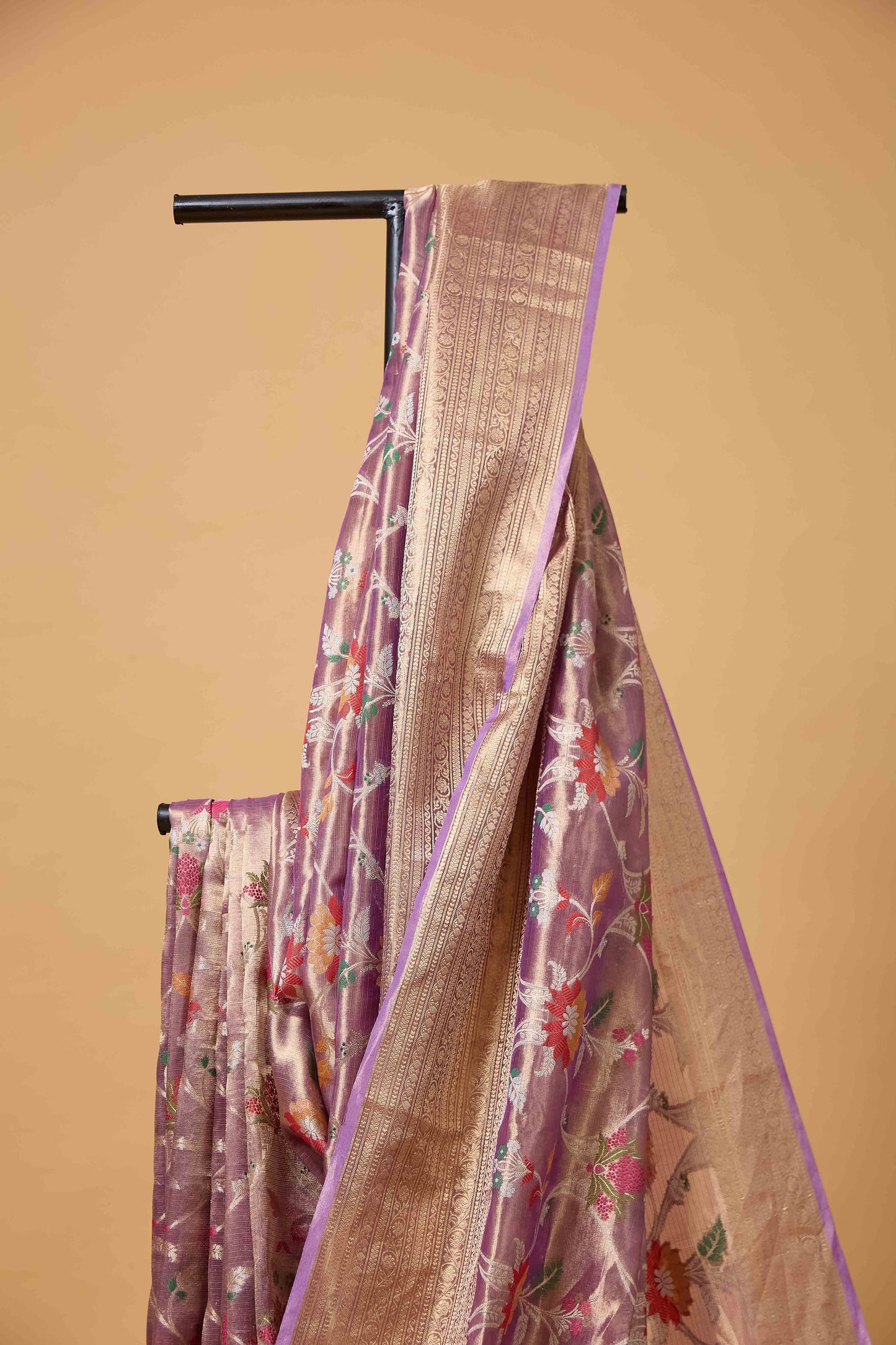 Lavender Meenadar Kota Tissue Saree