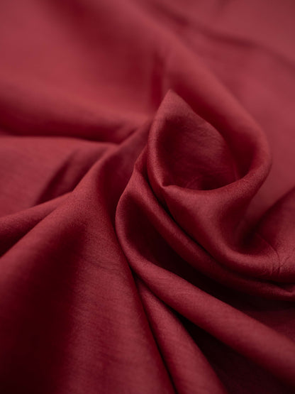 Maroon silk kurta with tissue dupatta