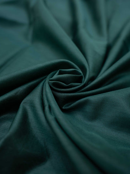 Green Chanderi silk neck design suit set