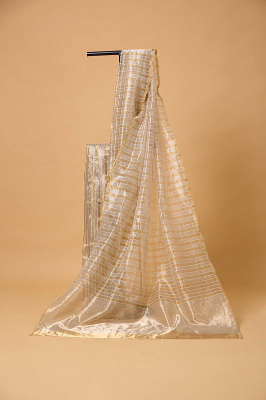 White Kora Tissue Saree