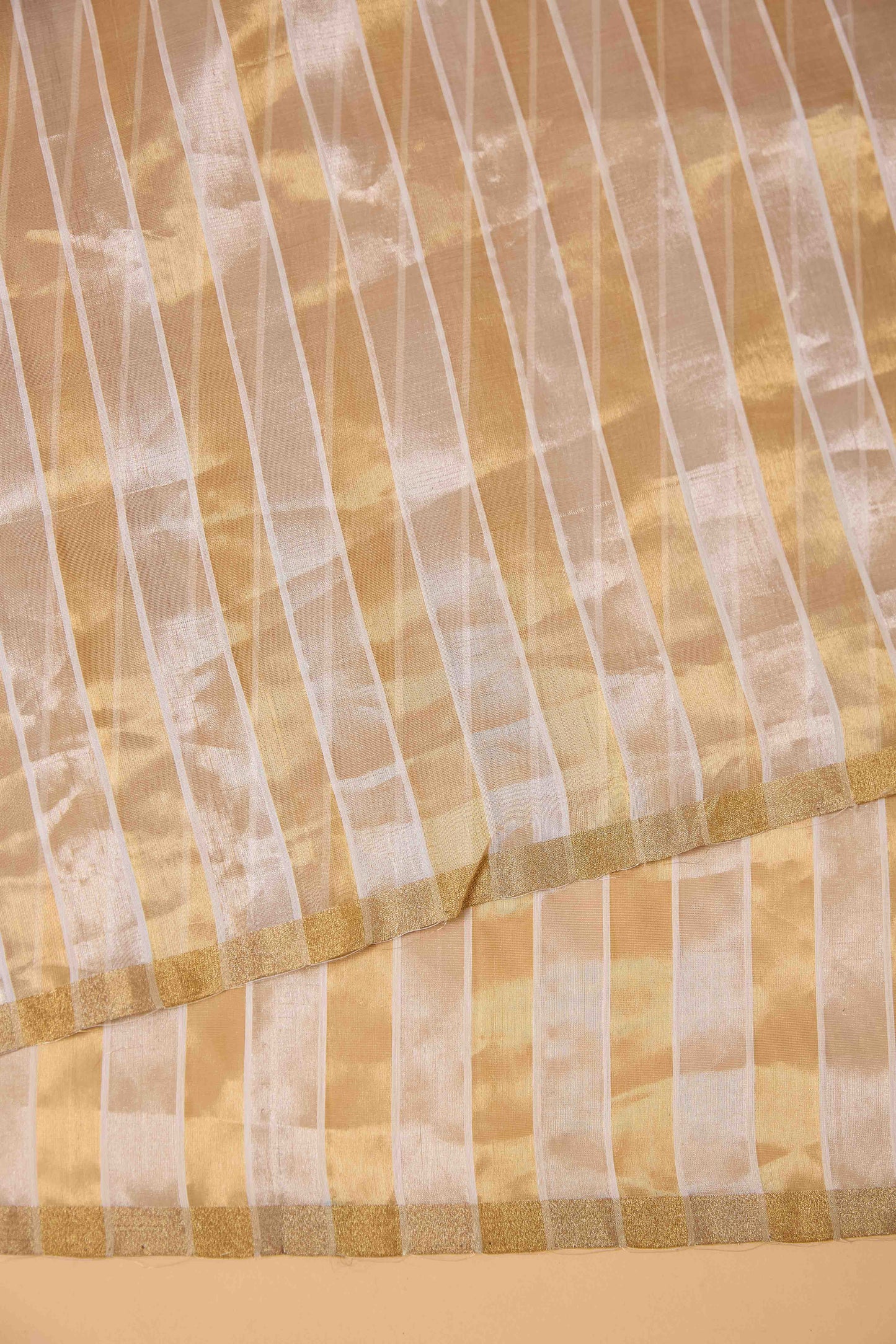 White Kora Tissue Saree