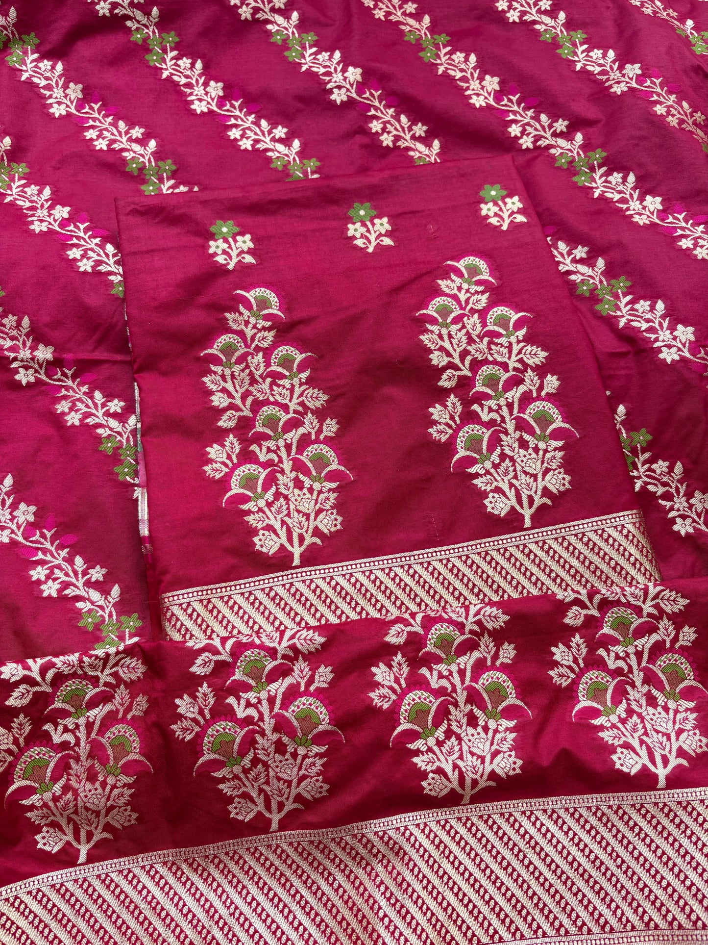 Red premium silk suit set