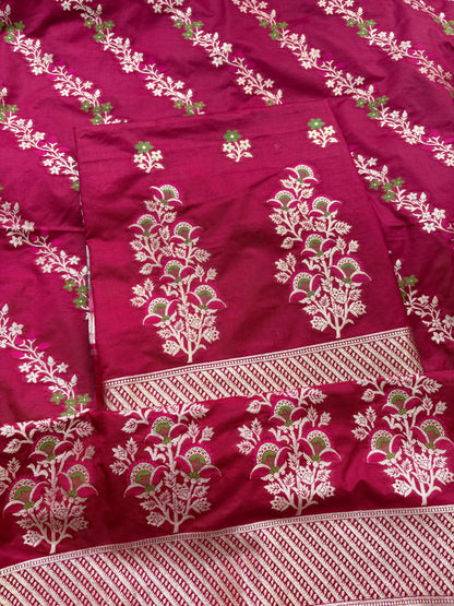 Red premium silk suit set