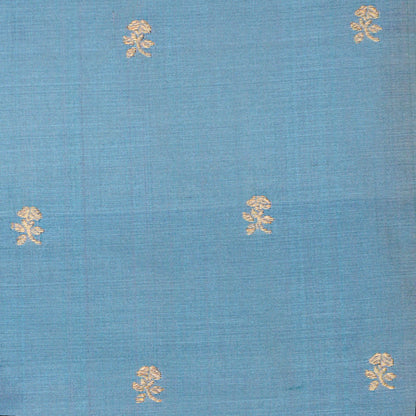 Blue katan silk fabric