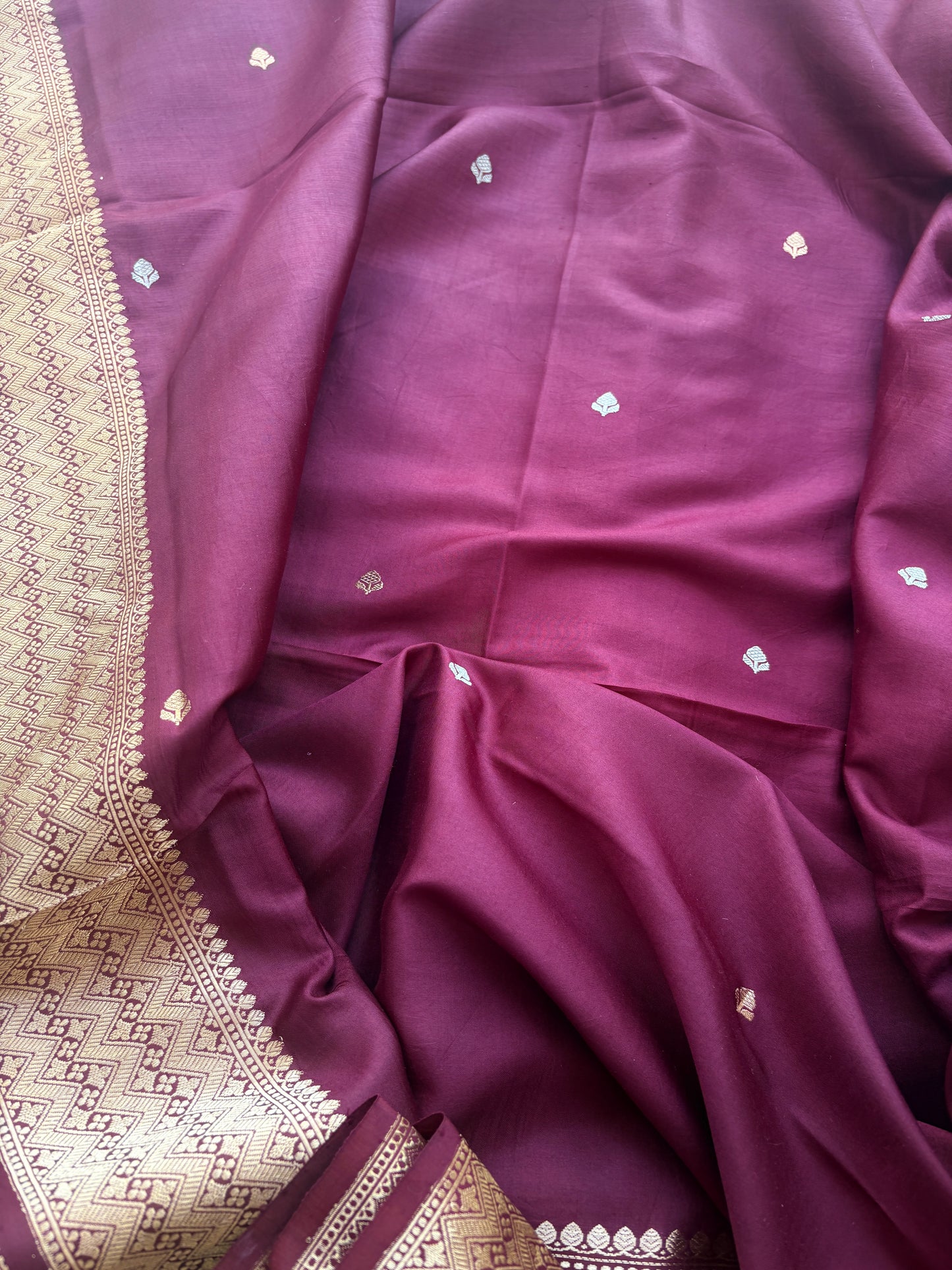 Wine katan by katan silk suit set