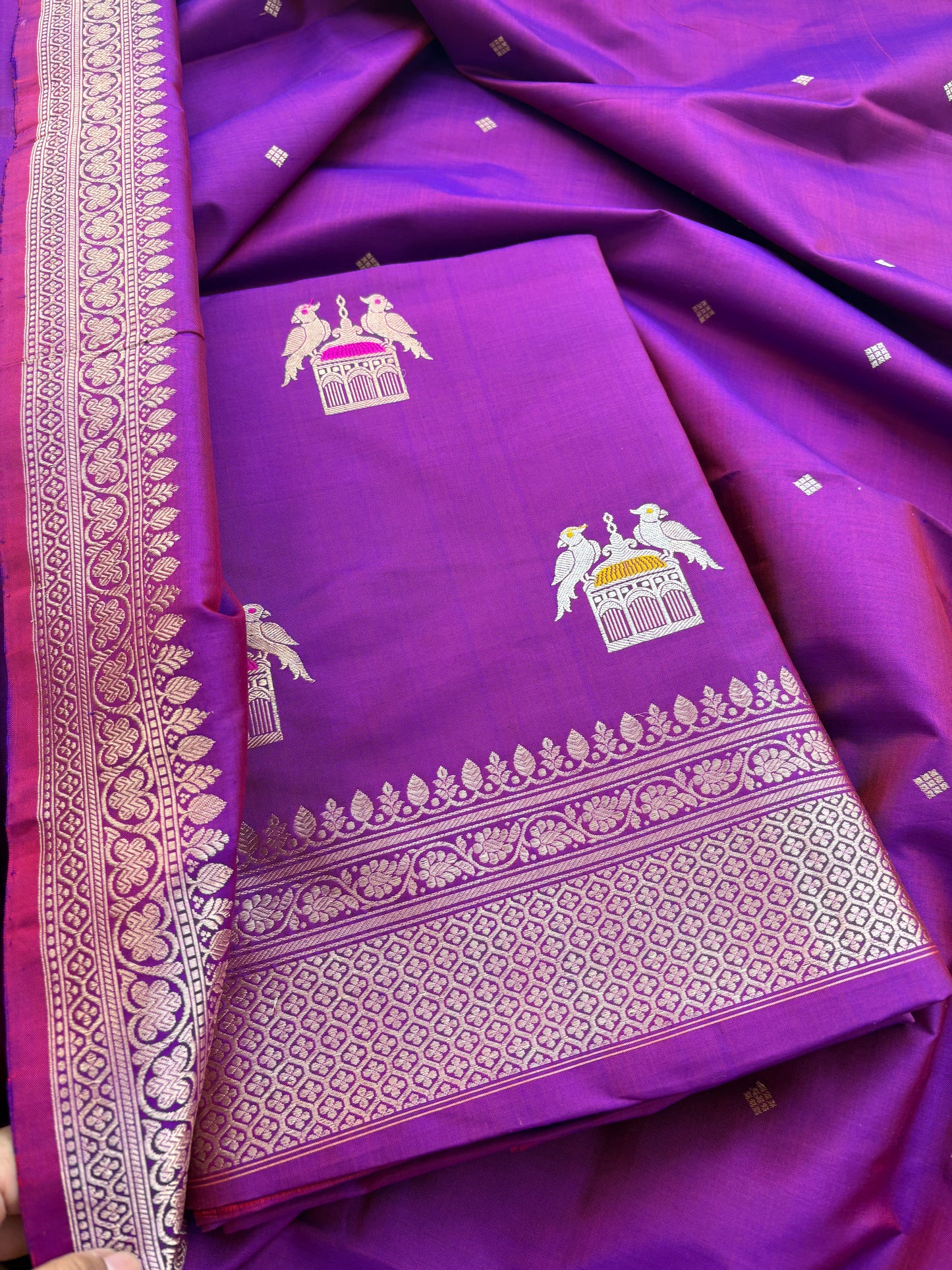 Purple katan by katan kadhwa suit set