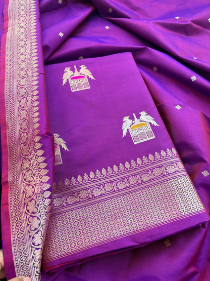 Purple katan by katan kadhwa suit set