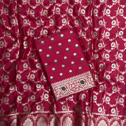 Red mulberry silk suit set