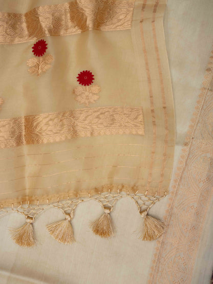 Cream beige  pure silk suit set