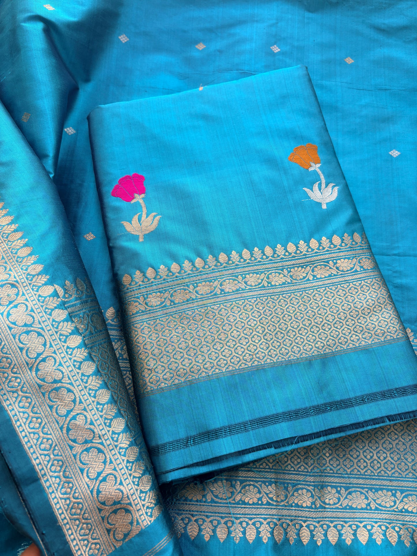 Blue Katan by Katan  silk suit set