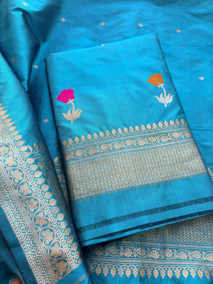 Blue Katan by Katan  silk suit set