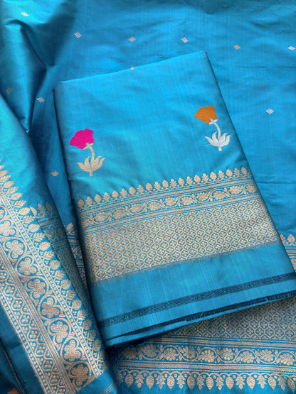 Blue Katan by Katan  silk suit set