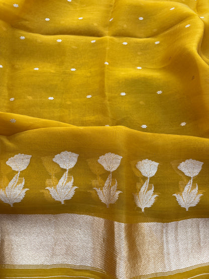 Mustard mango silk 3 piece suit set