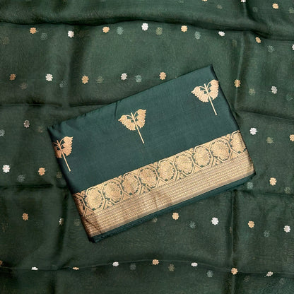 Green mango silk suit set