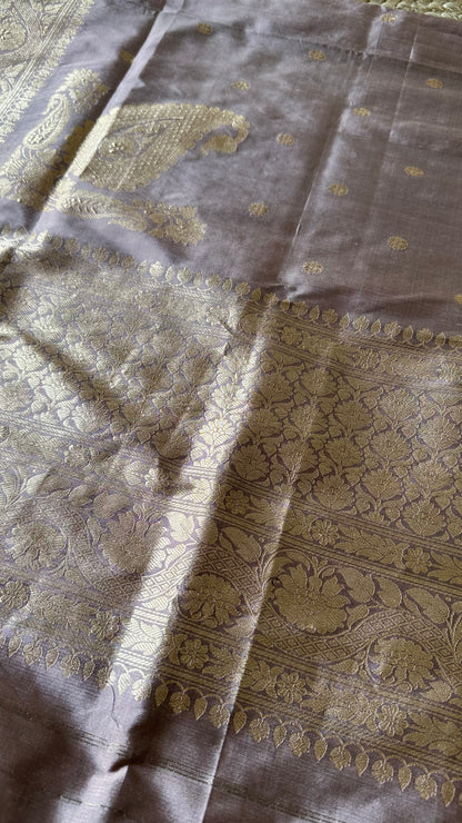 Nude color kadhwa katan silk dupatta