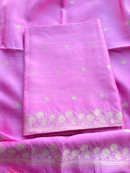 Blush pink raw mango silk suit set