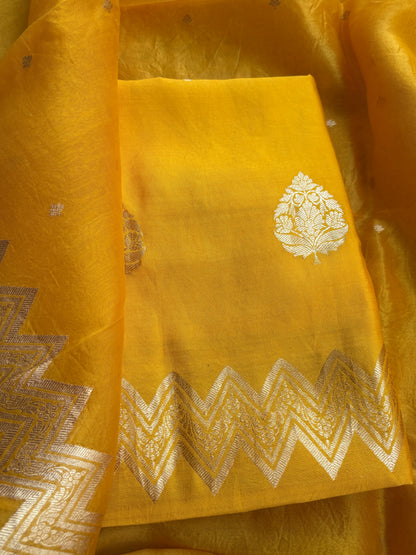 Yellow Chiniya kora suit set