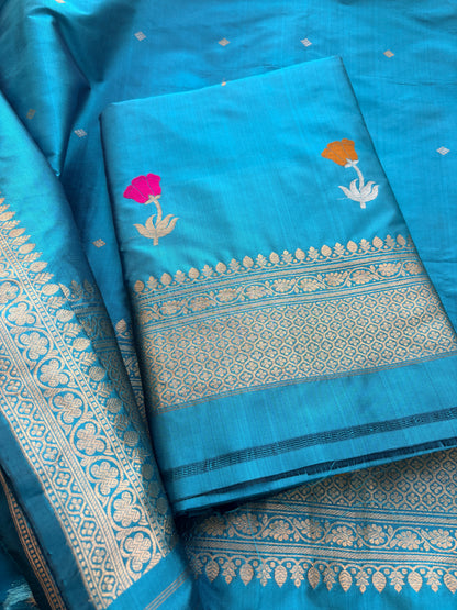 Blue Katan by Katan  silk suit set