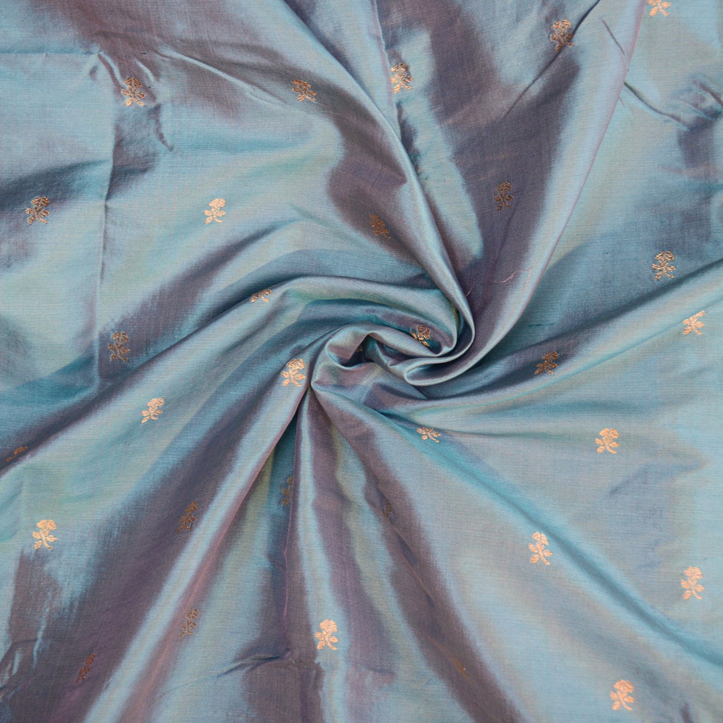 Blue katan silk fabric