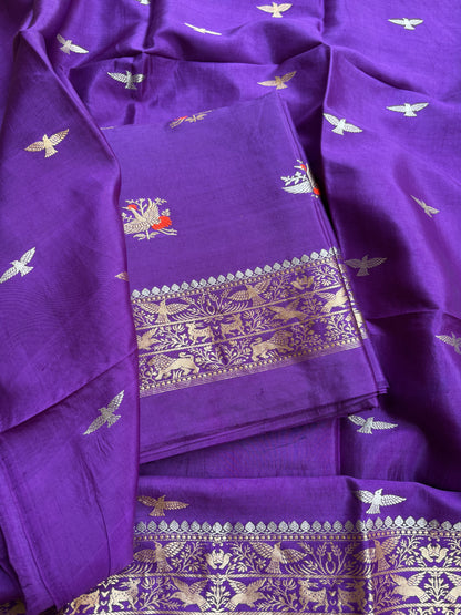Purple mango silk suit set