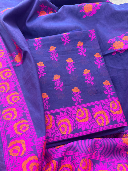 Purple meenadar Chanderi suit set( cc-10)