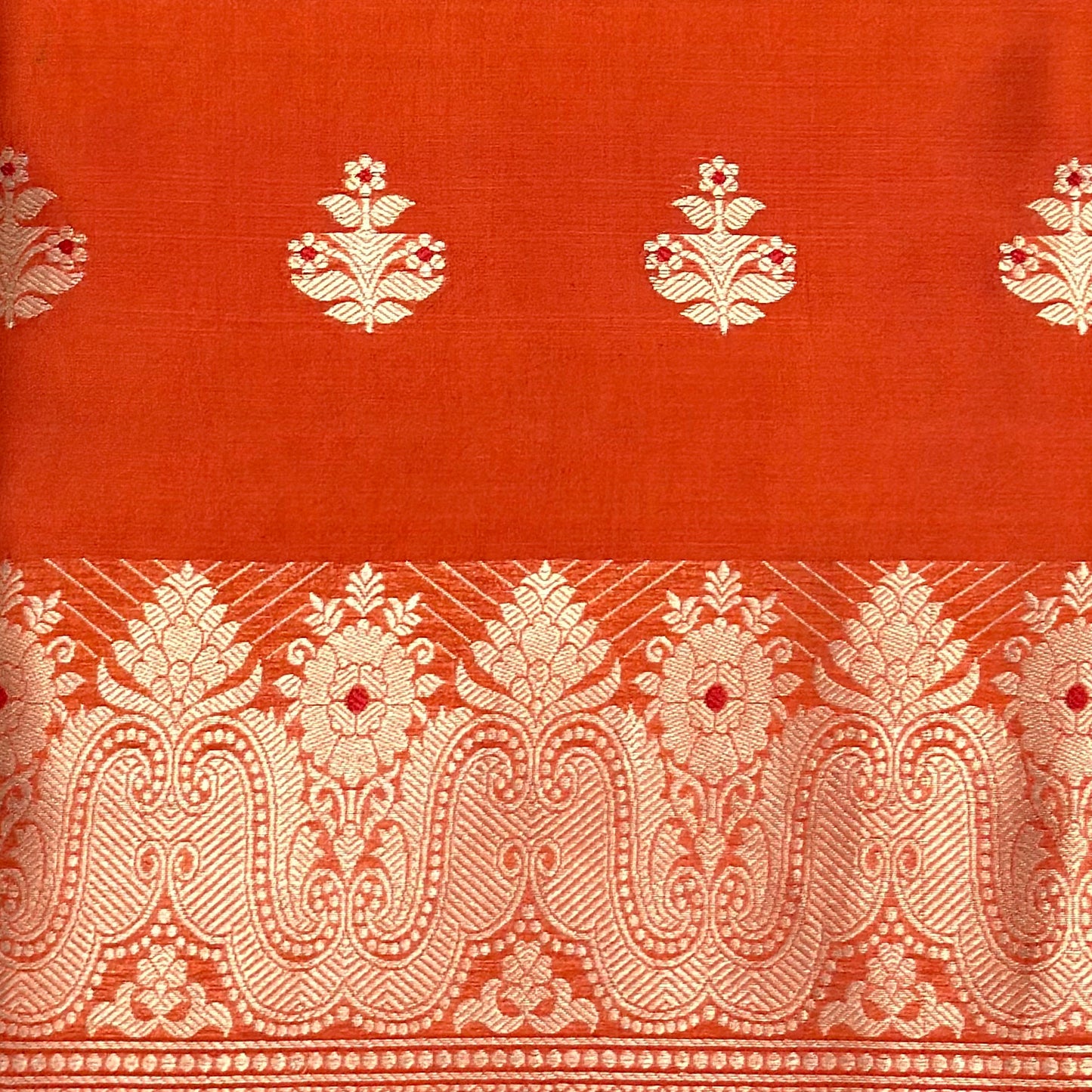 Orange mango silk suit set