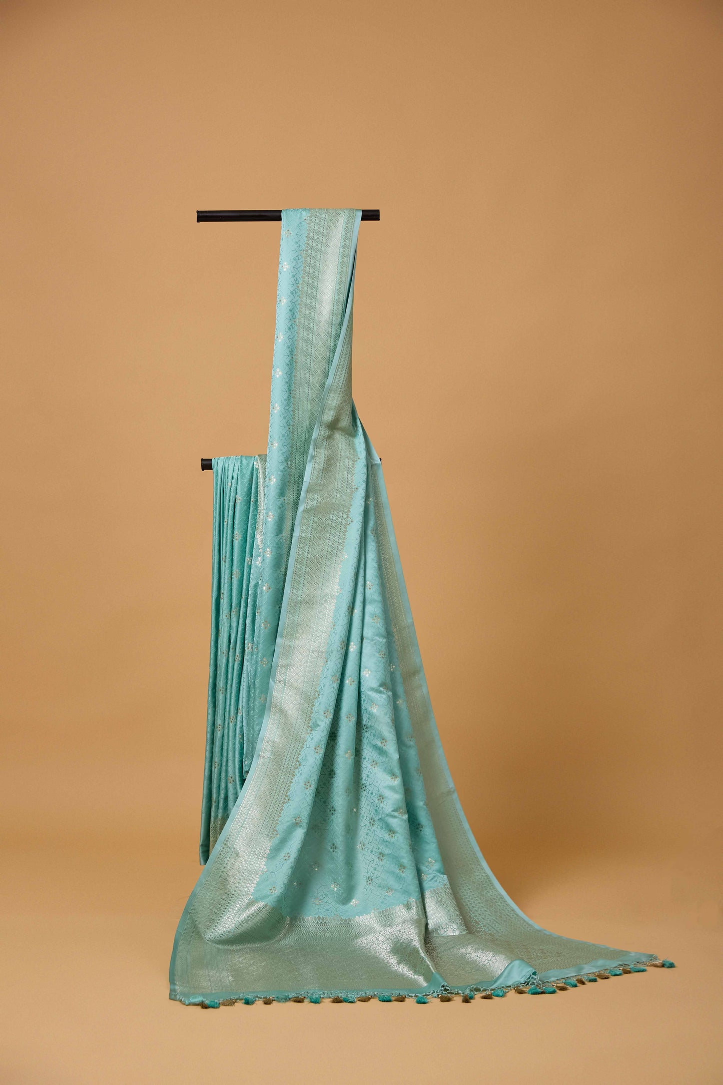 Blue Tenchui Weaving Mashru Silk Saree