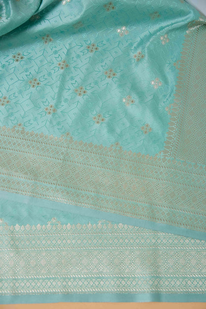 Blue Tenchui Weaving Mashru Silk Saree