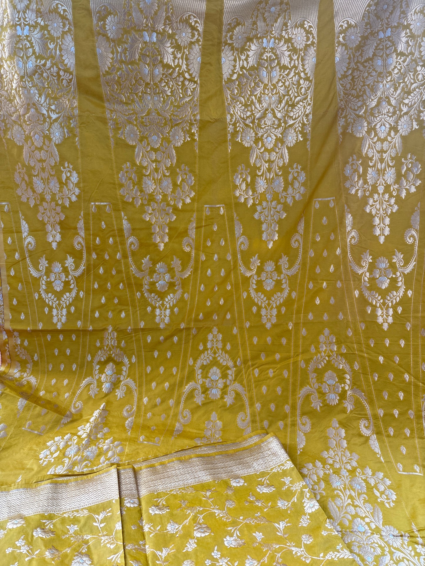 Yellow silk lehanga