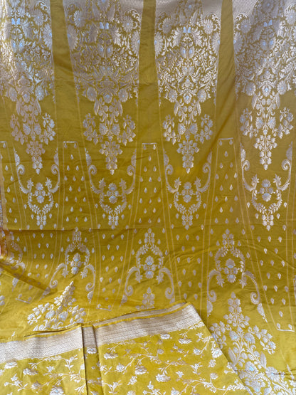 Yellow silk lehanga