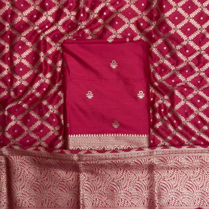Red mulberry silk suit set