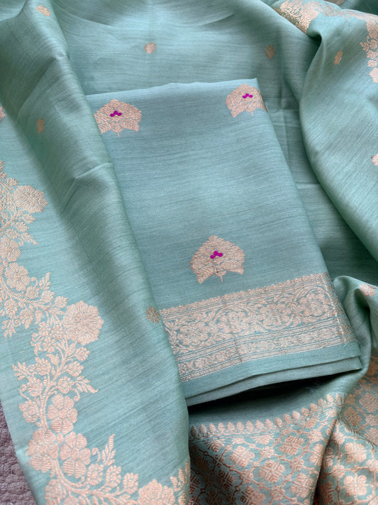 Turq moonga silk suit set ( kadhwa)