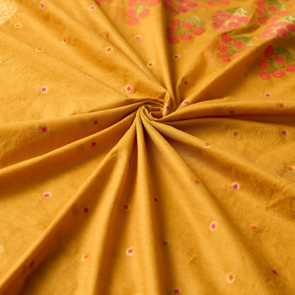 Mustard flower booti kurta, plain booti dupatta, plain bottom