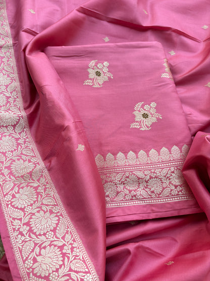 Peach katan by katan  kadhwa suit set