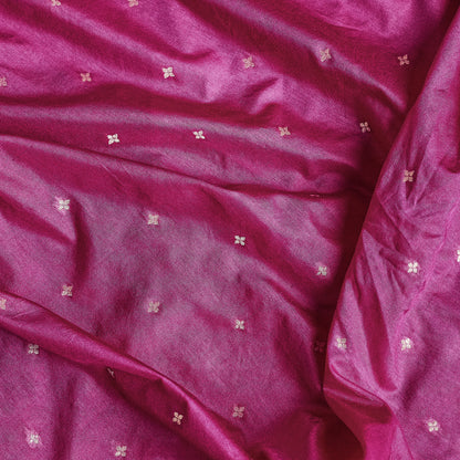 Magenta Cotton chiniya kurta, cotton chiniya dupatta, banarsi silk bottom