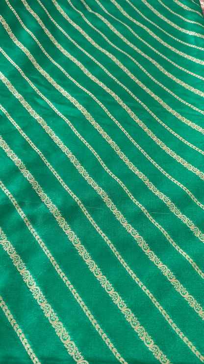 Green premium Banarasi silk dupatta